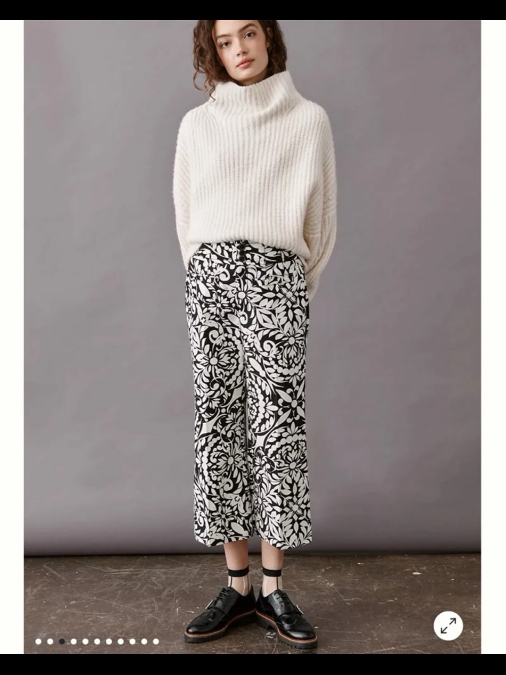 Anthropologie Maeve Olive Cropped Flare Pants size 14